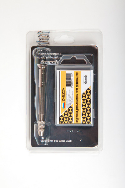 Модельная дрель с набором сверл для моделизма