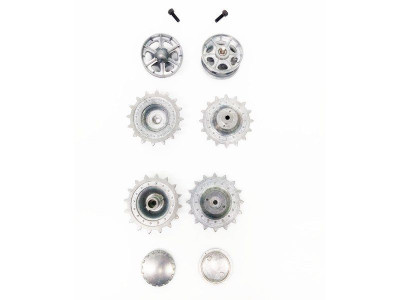 Ведущая звездочка 2 шт и ленивец 2 штуки для танка КВ-1 и КВ-2 (металл)