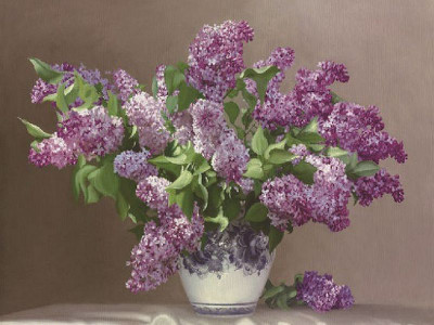 Картина по номерам 40х50 Бузин. Сирень (25 цветов)