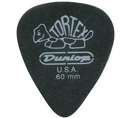 DUNLOP 488P.60 TORTEX Pitch Black набор медиаторов .60 мм, 12 шт