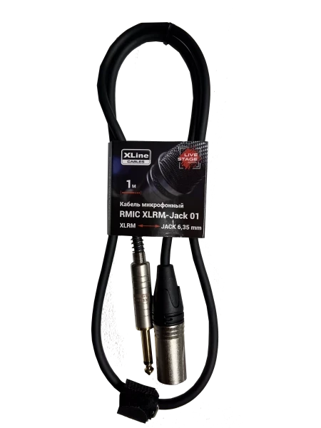 Xline Cables RMIC XLRM-JACK 01 Кабель микрофонный XLR 3 pin male - JACK 6.3 mono, 1м